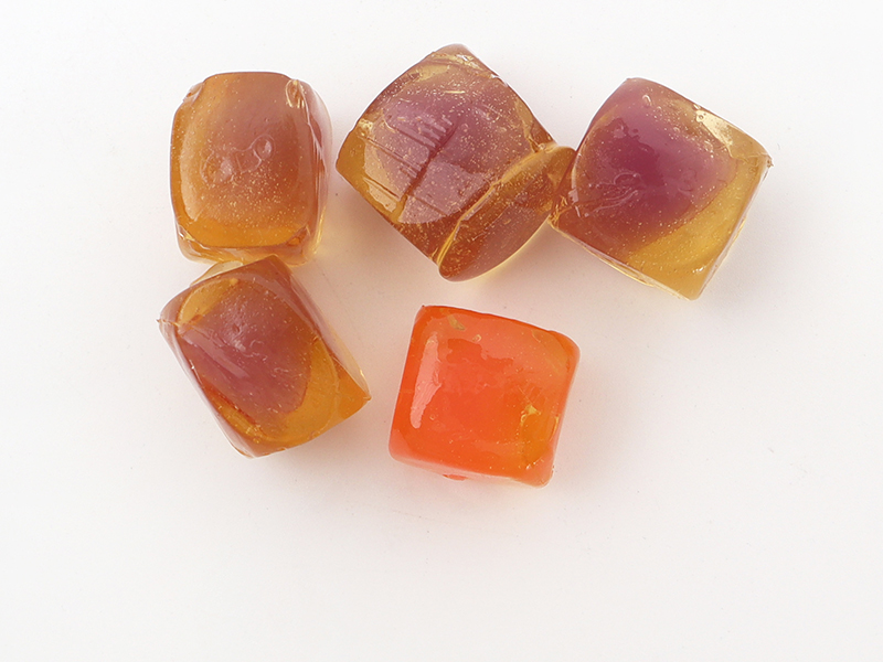 Peelable gummy candy with hidden center design for private label candy projects