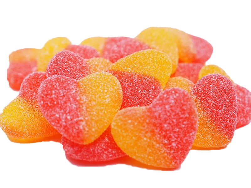 Valentine’s Day heart candy arranged for gift boxes, ideal for holiday candy packaging and retail displays