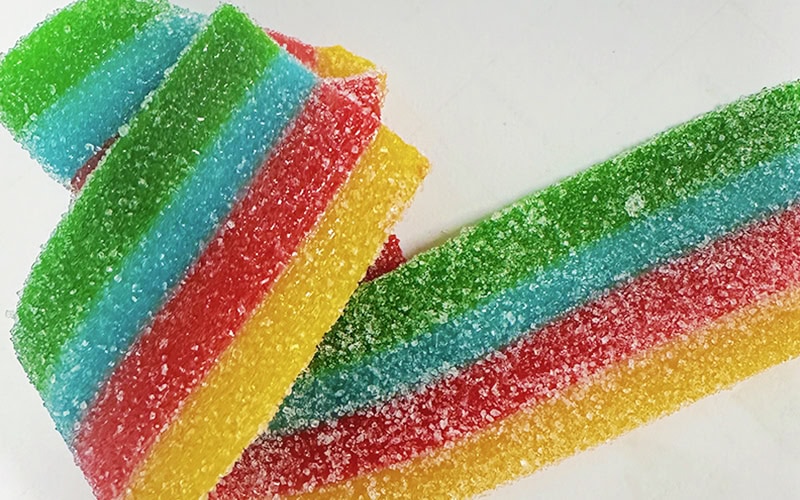 Private label branding – Blank gummy bags awaiting client logos at our OEM gummy candy factory.