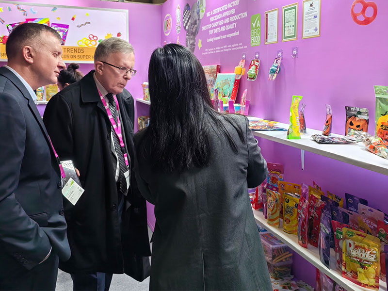 International confectionery buyers visiting our booth during ISM Germany exhibition.